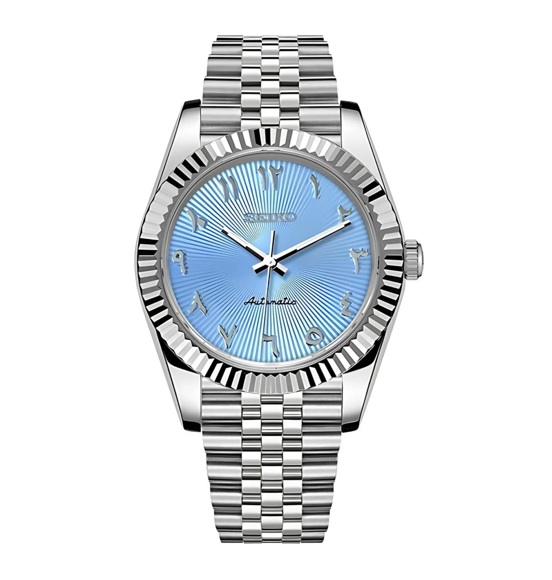 SEIKOJUST BABY BLUE ARABIC TEXTURED