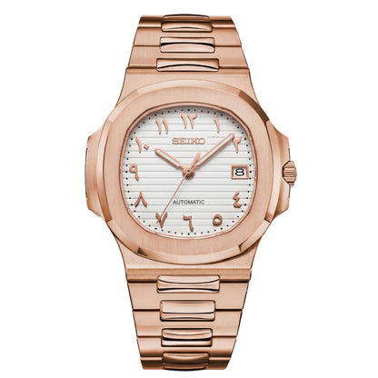 NAUTIKO ROSE GOLD WHITE ARABIC