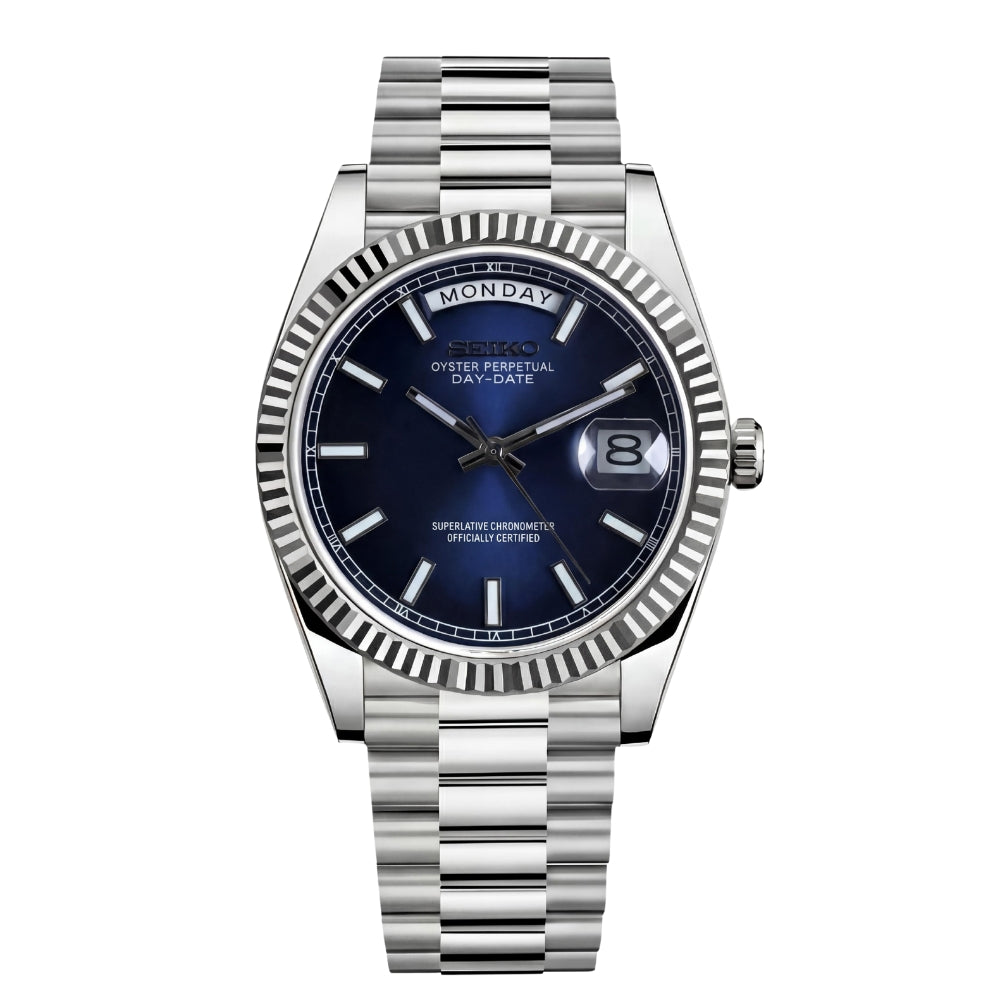 SEIKOJUST DAY-DATE ROYAL BLUE