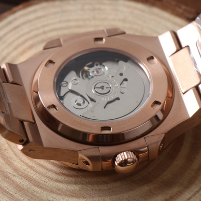 NAUTIKO ROSE GOLD CHOCOLATE OPEN HEART