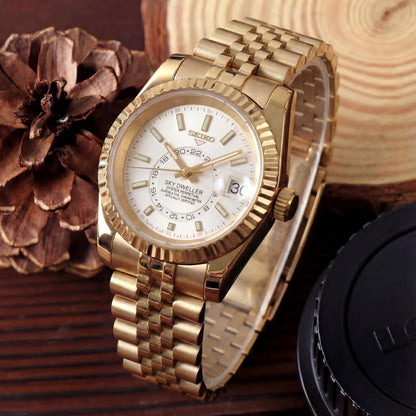 SEIKOJUST SKY-DWELLER WHITE (GOLD)