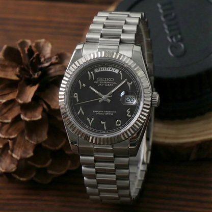 SEIKOJUST DAY-DATE ARABIC BLACK