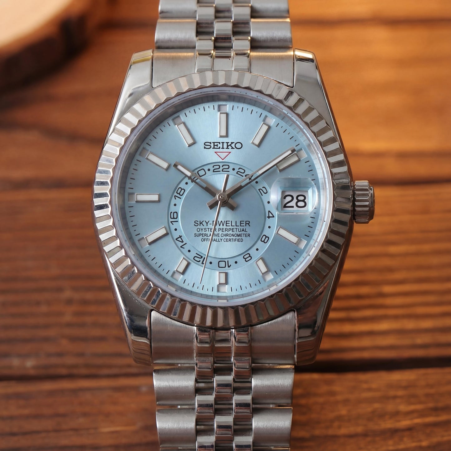 SEIKOJUST SKY-DWELLER ICE BLUE