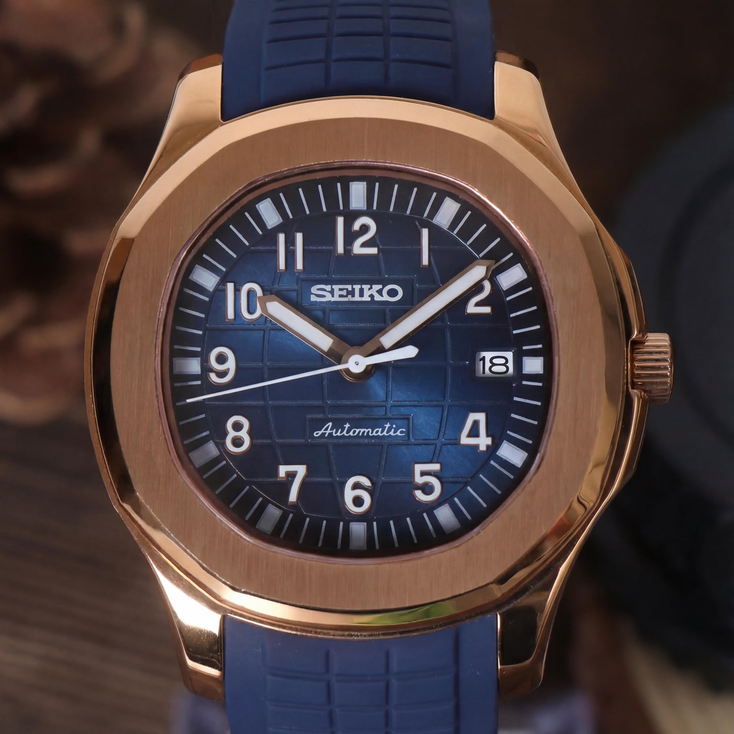 SEIKONAUT BLUE (ROSE GOLD)
